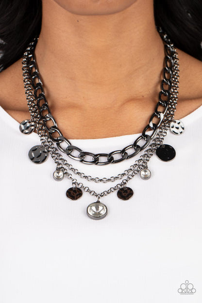Industrial Noise Black Necklace & Bracelet Set - Paparazzi Accessories