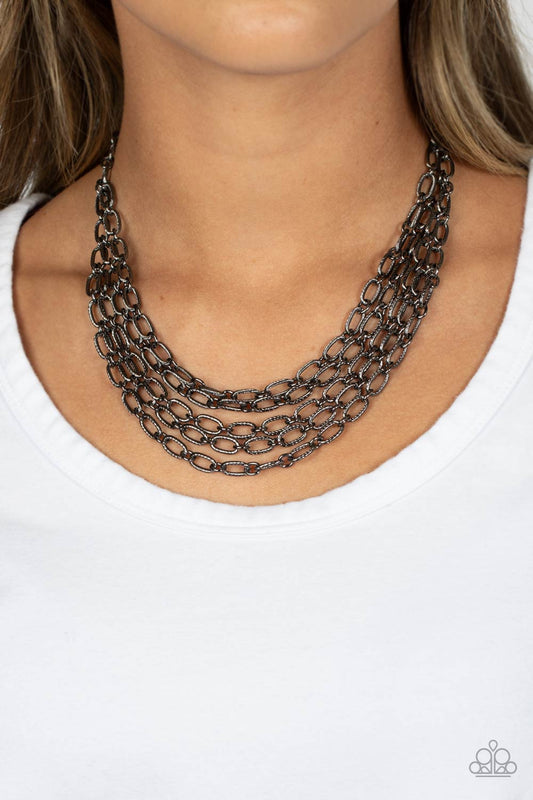 House of CHAIN Black Necklace - Paparazzi Accessories