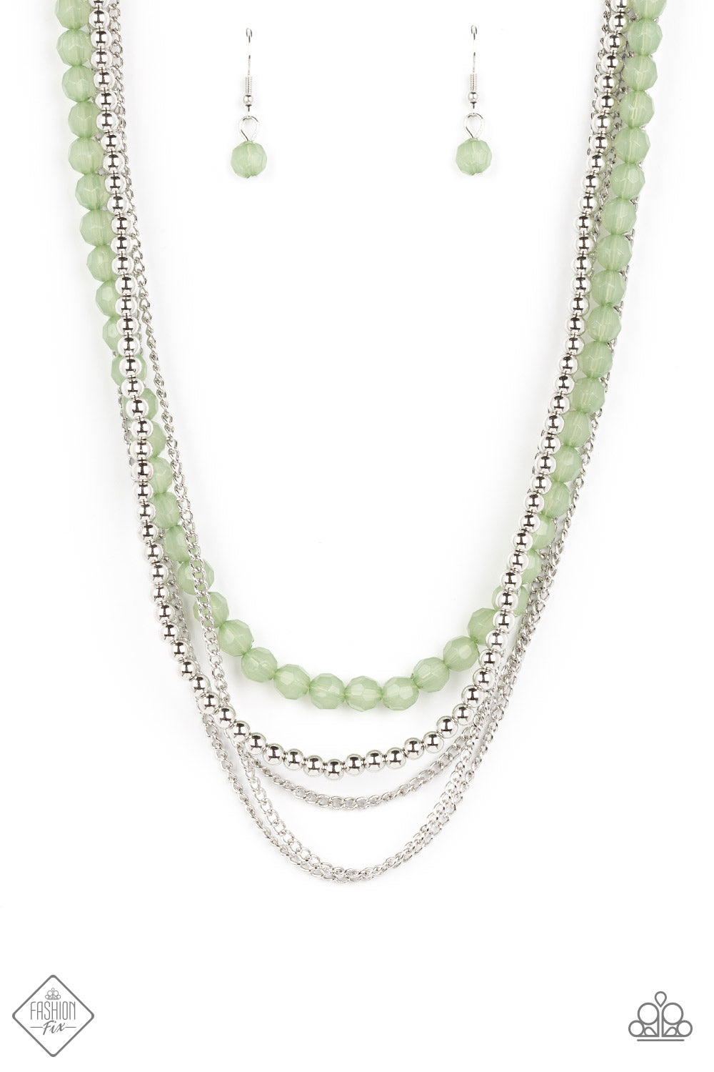 Boardwalk Babe Green Necklace & Bracelet Set - Paparazzi Accessories