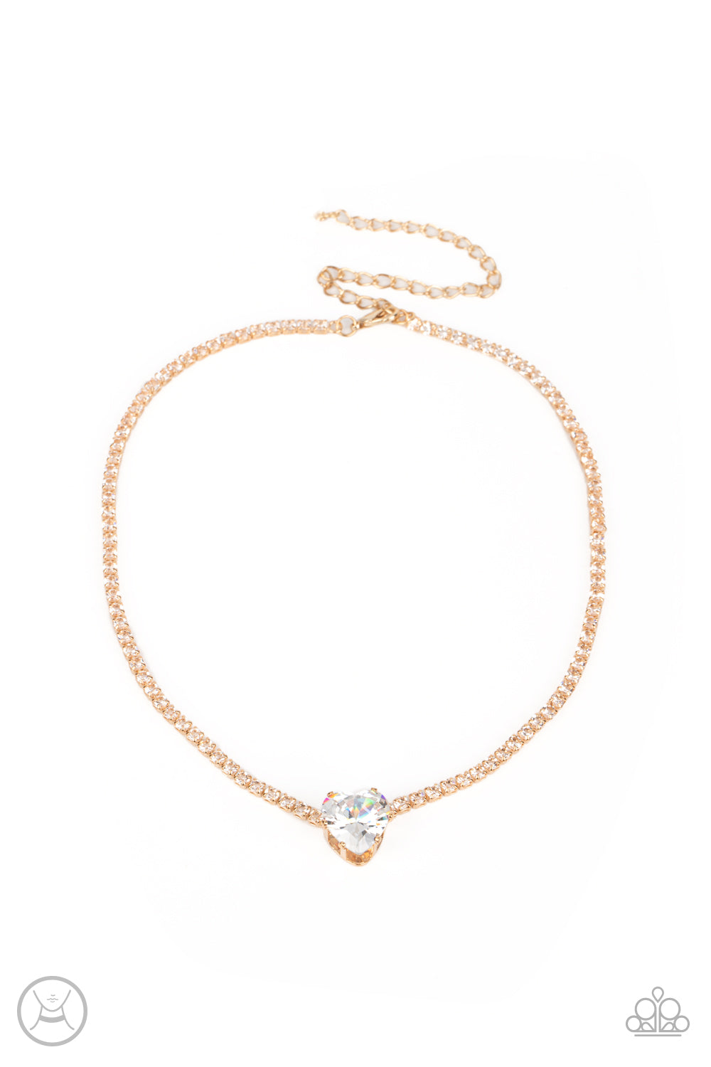 Flirty Fiancé Gold Necklace & Bracelet Set - Paparazzi Accessories 