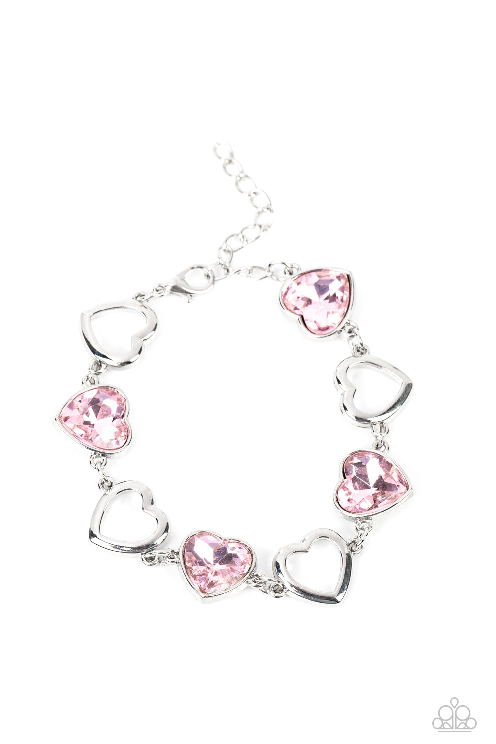 Contemporary Cupid Pink Necklace & Bracelet Set - Paparazzi Accessories