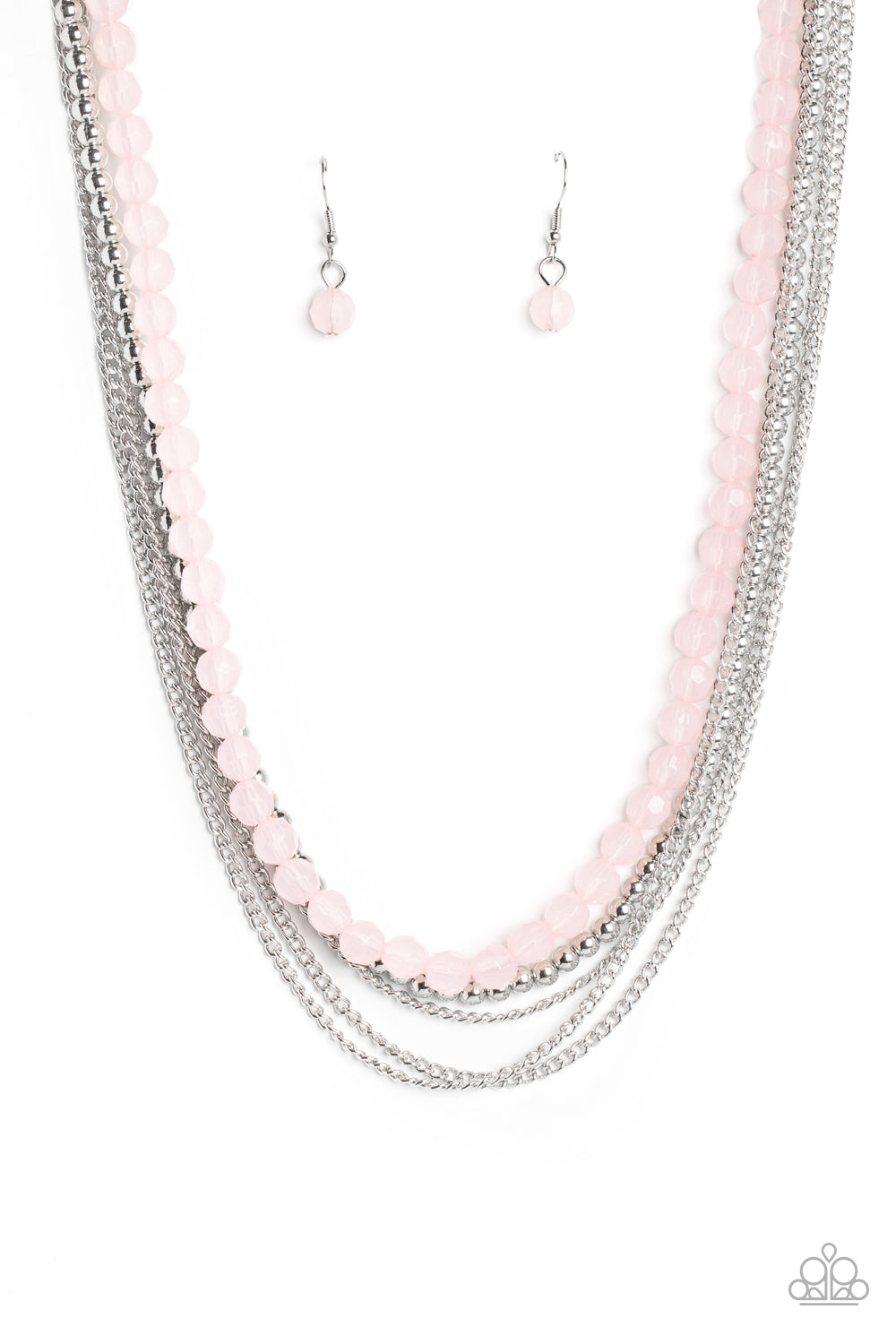 Boardwalk Babe Pink Necklace & Bracelet Set - Paparazzi Accessories
