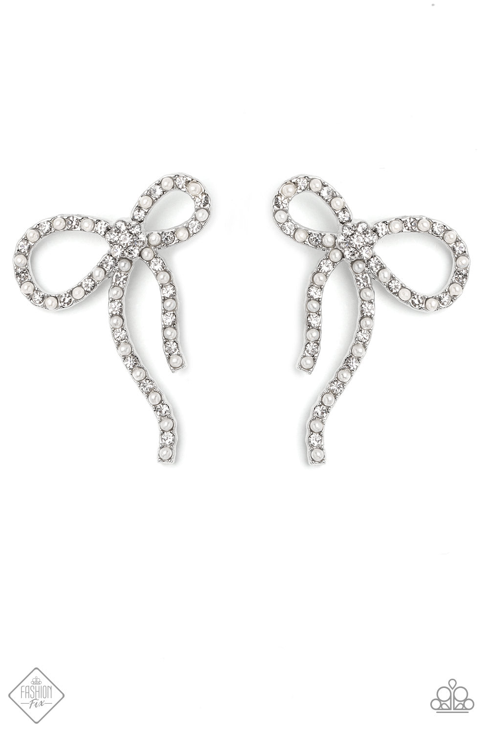 Bodacious Bow - White Post Earrings - Paparazzi Accessories – Bedazzle Me  Pretty Mobile Fashion Boutique