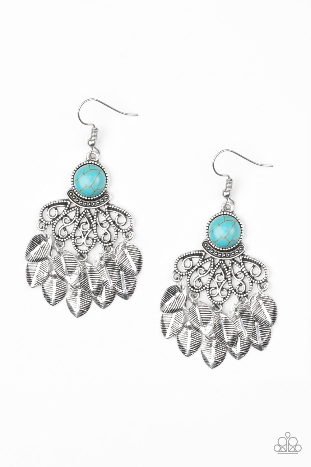 A Bit On The Wildside Blue Earring - Paparazzi Accessories