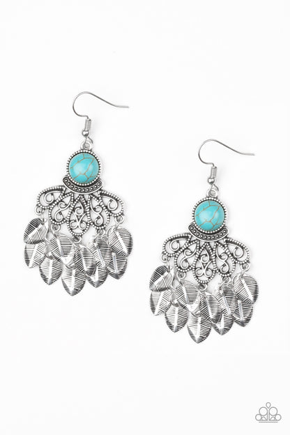 A Bit On The Wildside Blue Earring - Paparazzi Accessories