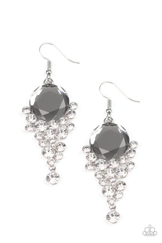 Elegantly Effervescent Silver Earring - Paparazzi Accessories