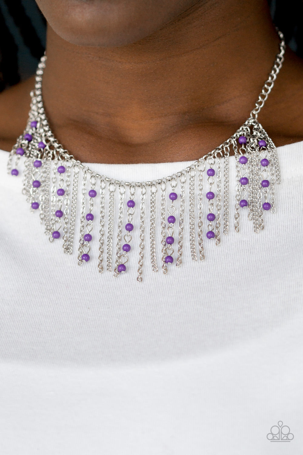 Harlem Hideaway Purple Necklace - Paparazzi Accessories