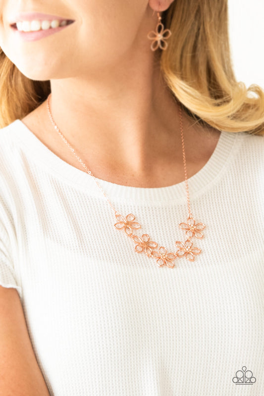 Hoppin Hibiscus Copper Necklace - Paparazzi Accessories