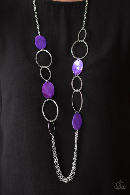 Kaleidoscope Coasts Purple Necklace - Paparazzi Accessories