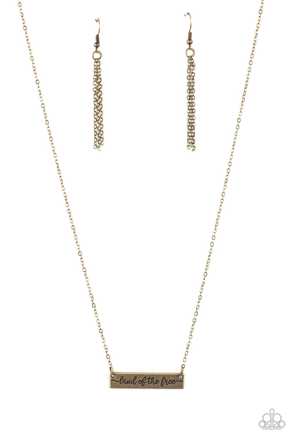 Land Of The Free Brass Necklace - Paparazzi Accessories