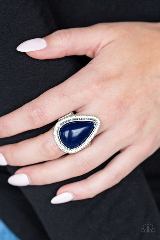 Mojave Mist Blue Ring - Paparazzi Accessories