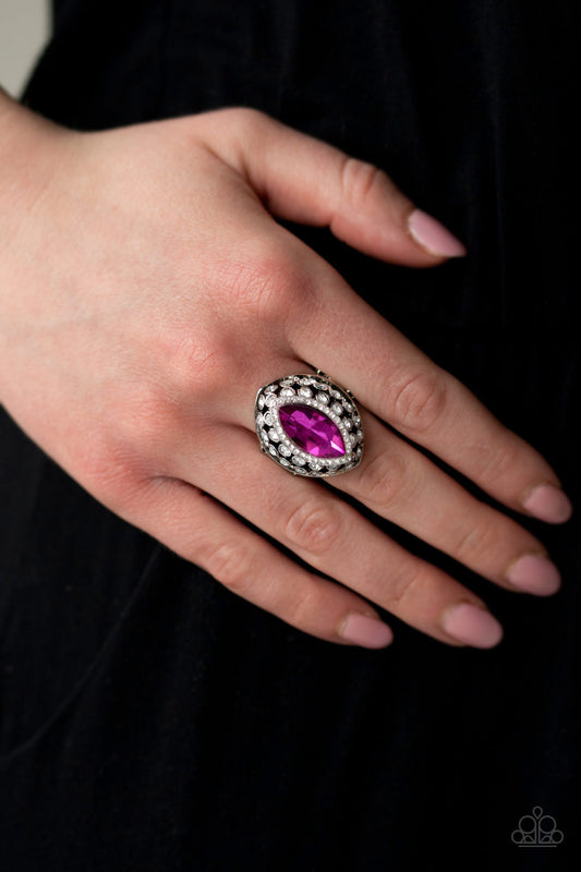 Royal Radiance Pink Ring - Paparazzi Accessories - jazzy-jewels-gems