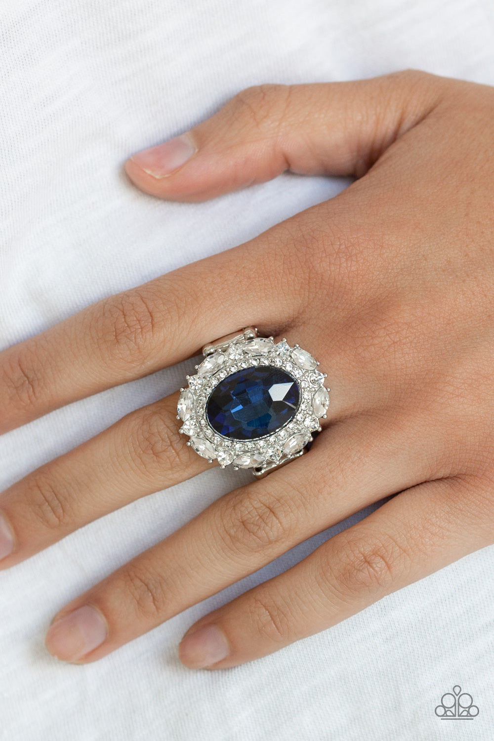 Show Glam Blue Ring - Paparazzi Accessories