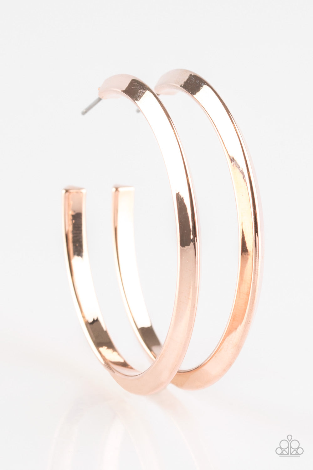 Some Like It HAUTE Rose Gold Hoop Earring - Paparazzi Accessories