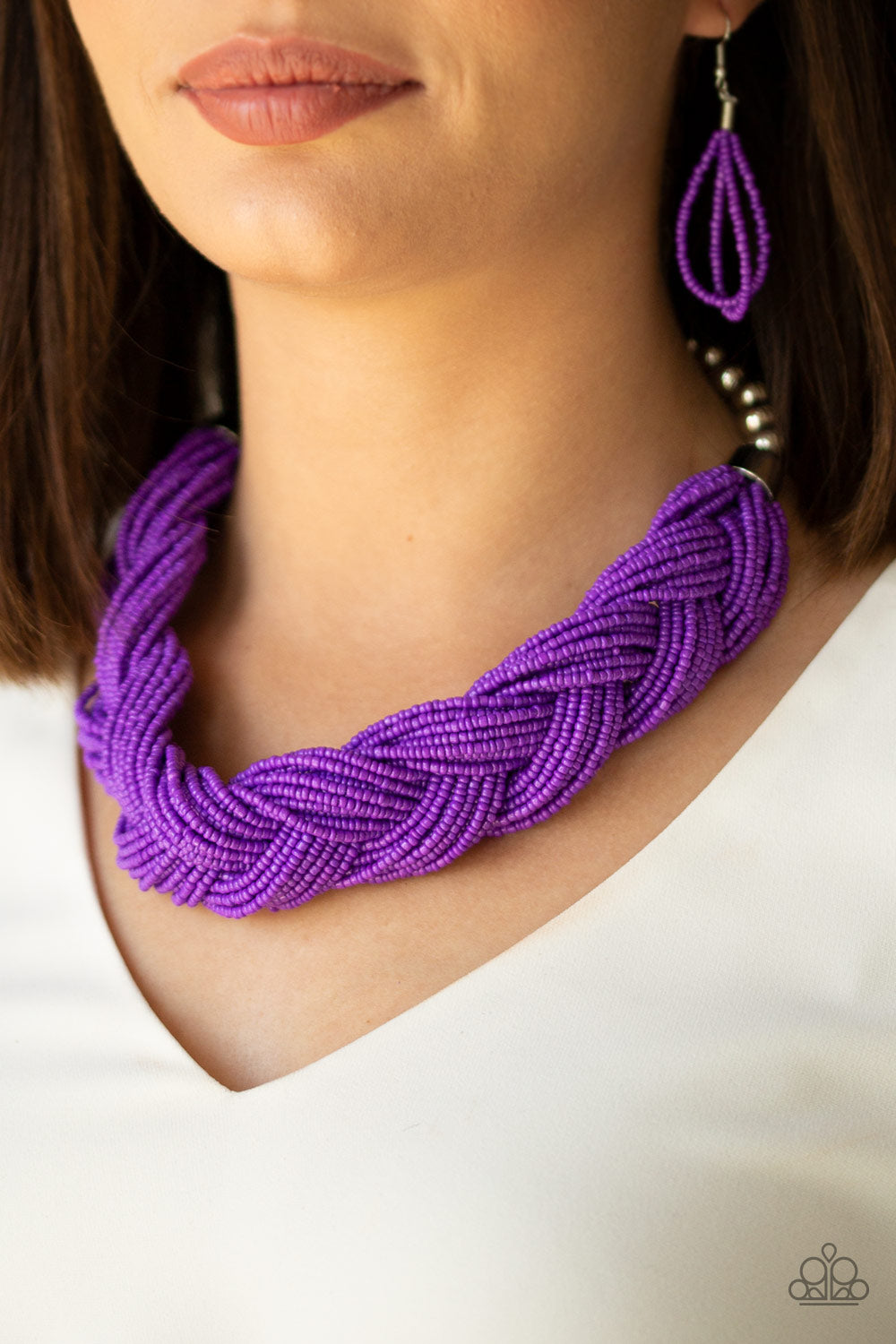 The Great Outback Purple Seed Bead Necklace - Paparazzi Accessories