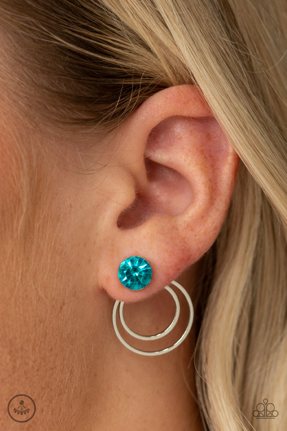 Word Gets Around Blue Earring - Paparazzi Accessories