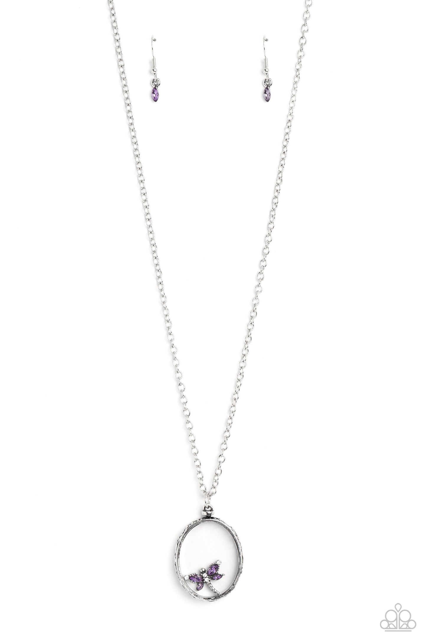 Dynamic Dragonfly Purple Necklace - Paparazzi Accessories