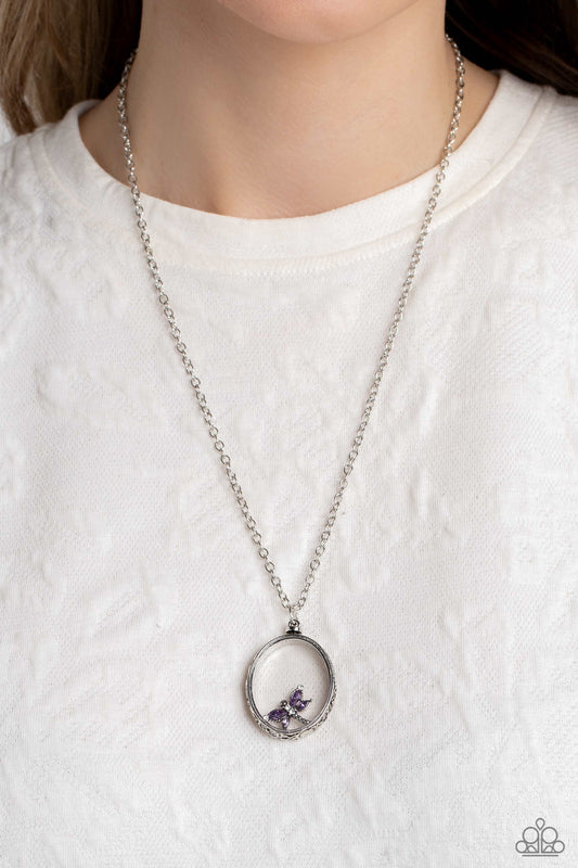 Dynamic Dragonfly Purple Necklace - Paparazzi Accessories