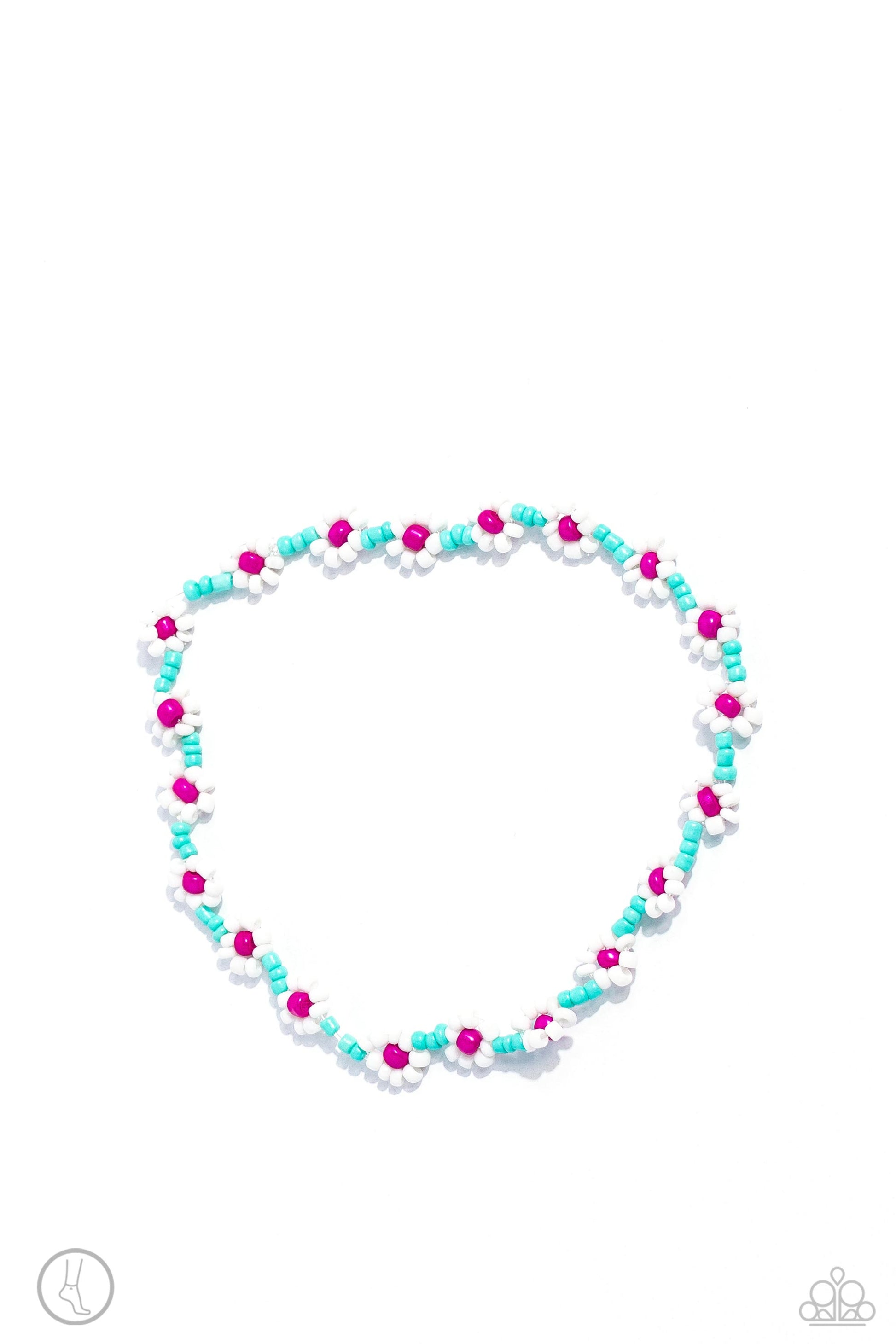 Midsummer Daisy Blue Anklet - Paparazzi Accessories