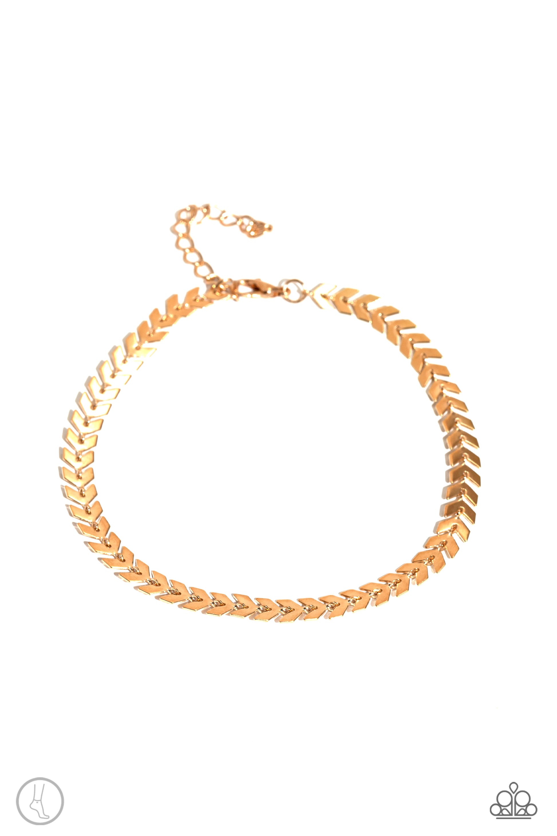 Point in Time Gold Anklet - Paparazzi Accessories
