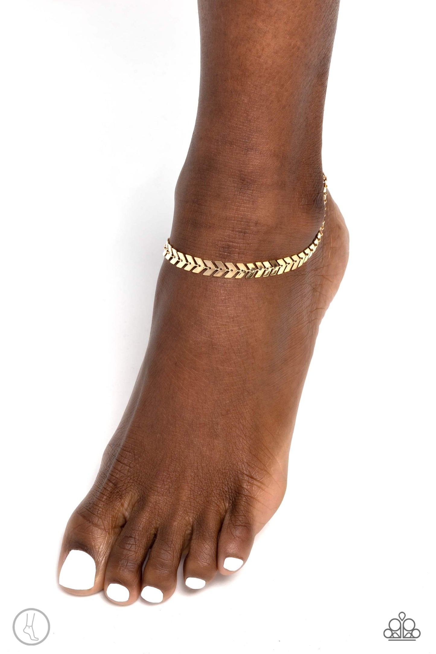Point in Time Gold Anklet - Paparazzi Accessories