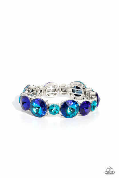 Refreshing Radiance Blue Stretch Bracelet - Paparazzi Accessories