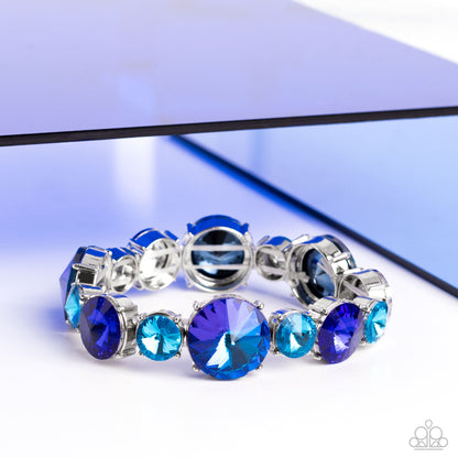 Refreshing Radiance Blue Stretch Bracelet - Paparazzi Accessories