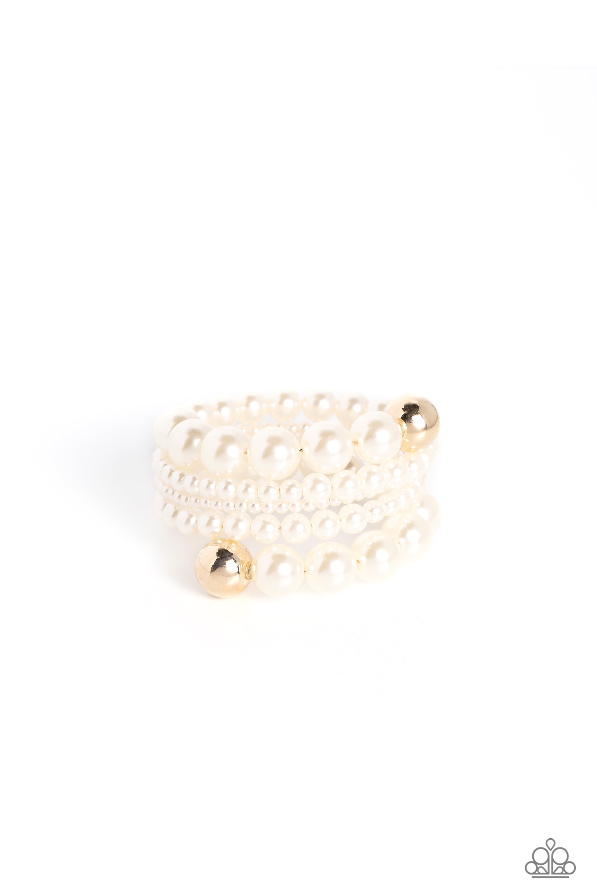 Pleasing Pirouette Gold Pearl Bracelet - Paparazzi Accessories
