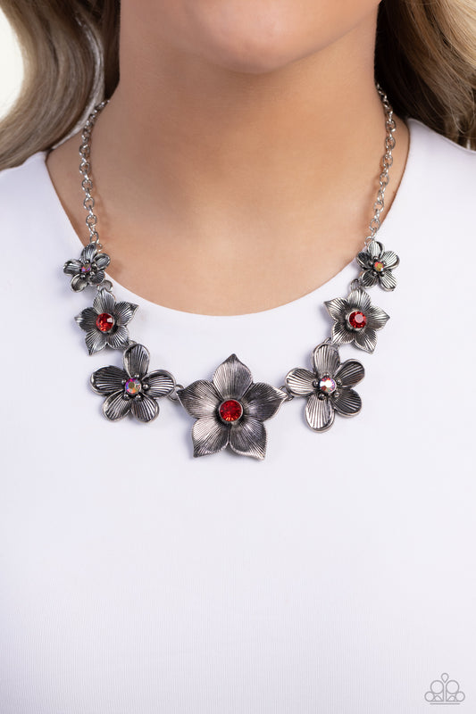 Free FLORAL Red Necklace - Paparazzi Accessories
