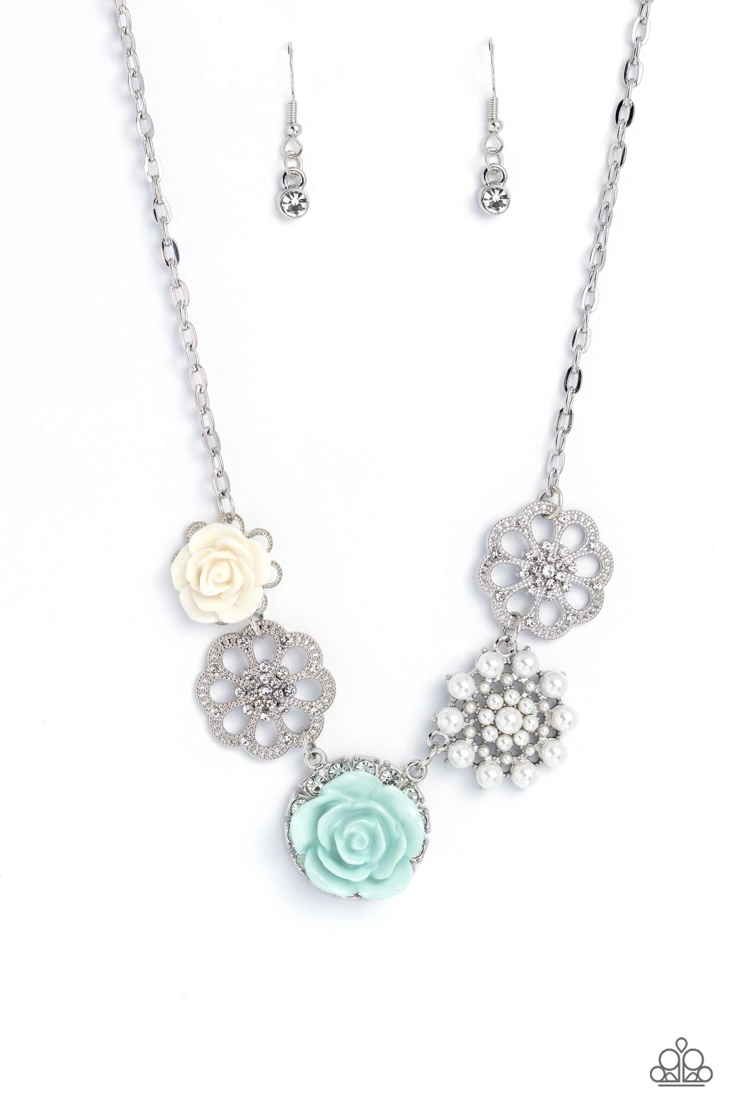 Tea Party Favors Blue Necklace & Bracelet Set - Paparazzi Accessories