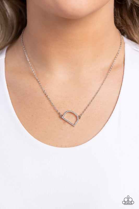 INITIALLY Yours White "D" Necklace - Paparazzi Accessories