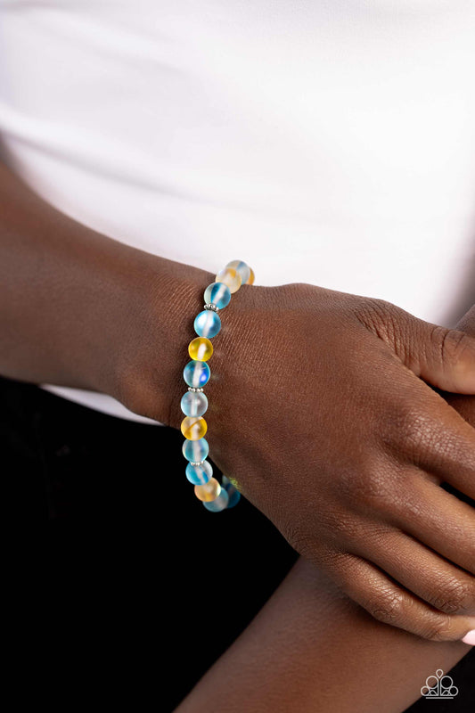 Clear Craze Blue Unisex Stretch Bracelet - Paparazzi Accessories
