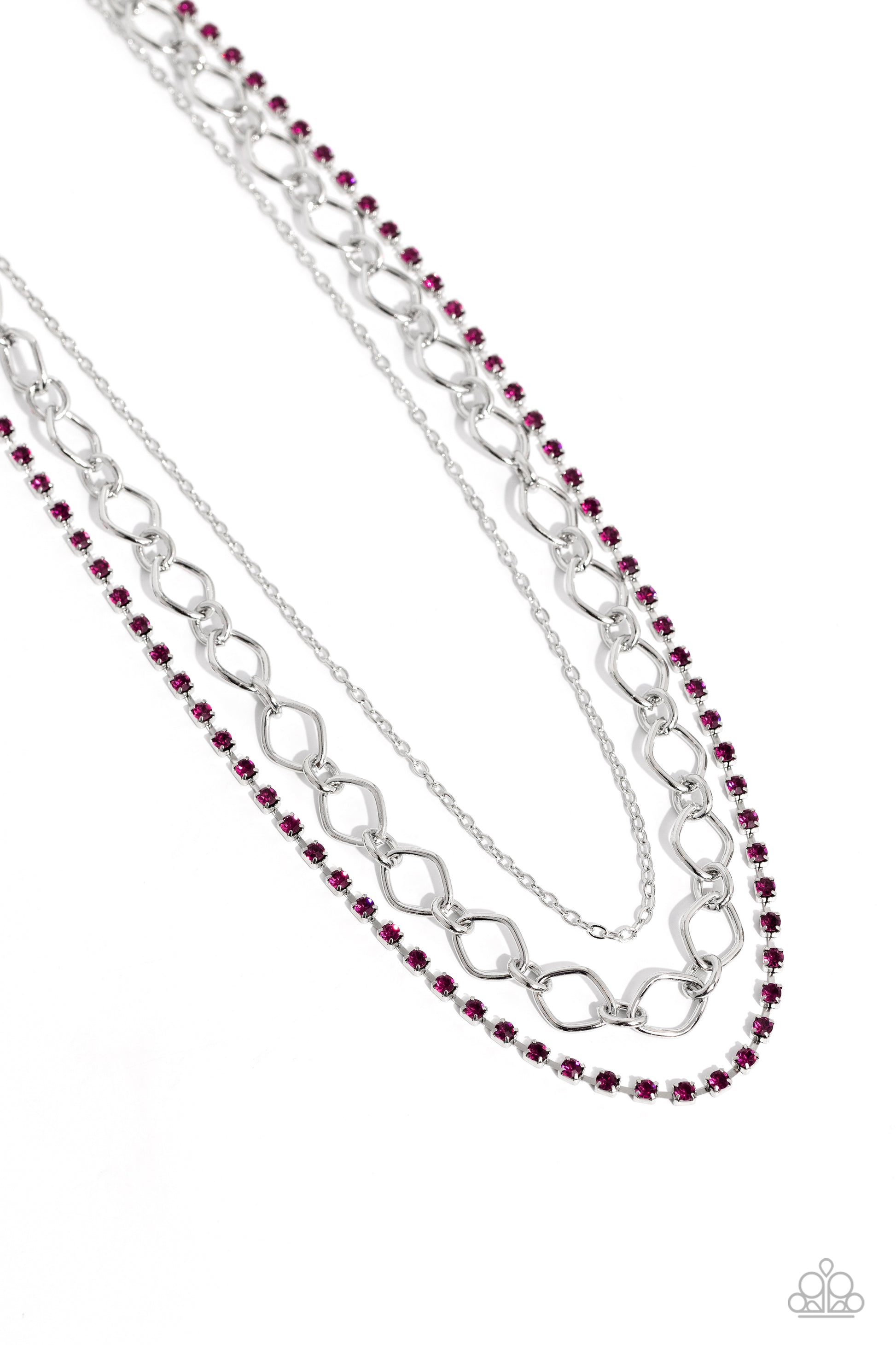 Tasteful Tiers Pink Necklace - Paparazzi Accessories