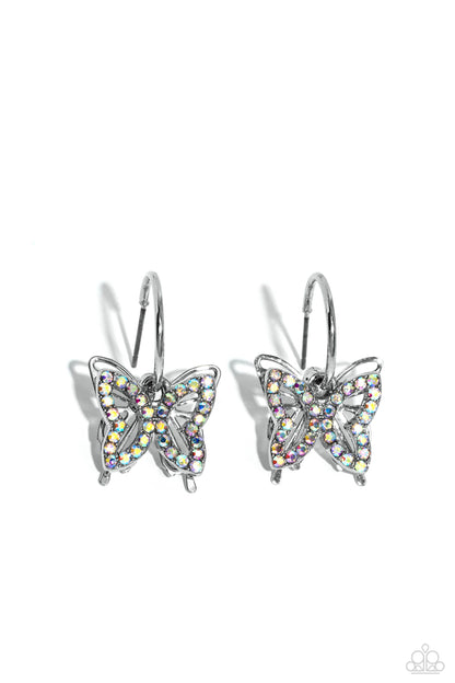 Lyrical Layers Multi Butterfly Earring - Paparazzi Accessories