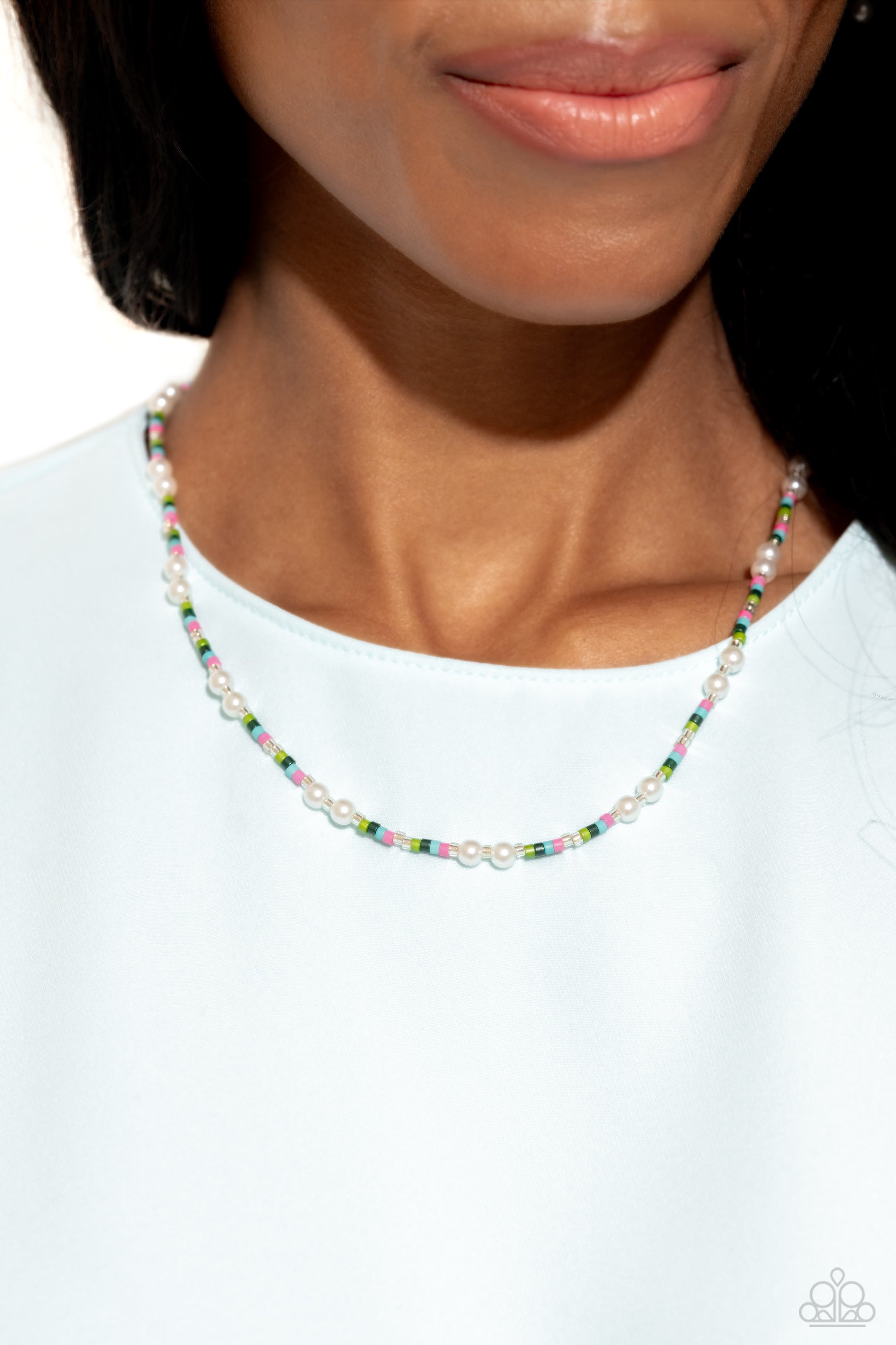 Colorblock Charm Green Necklace & Bracelet Set - Paparazzi Accessories