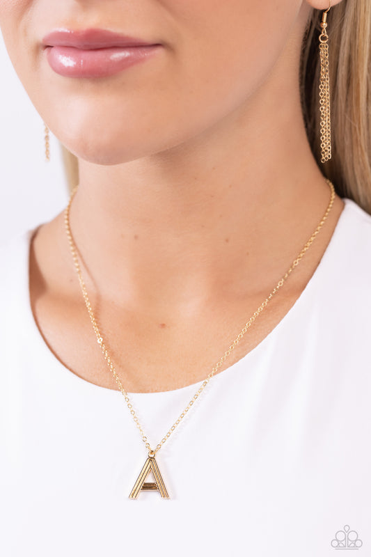 Leave Your Initials Gold Necklace - Paparazzi Accessories
