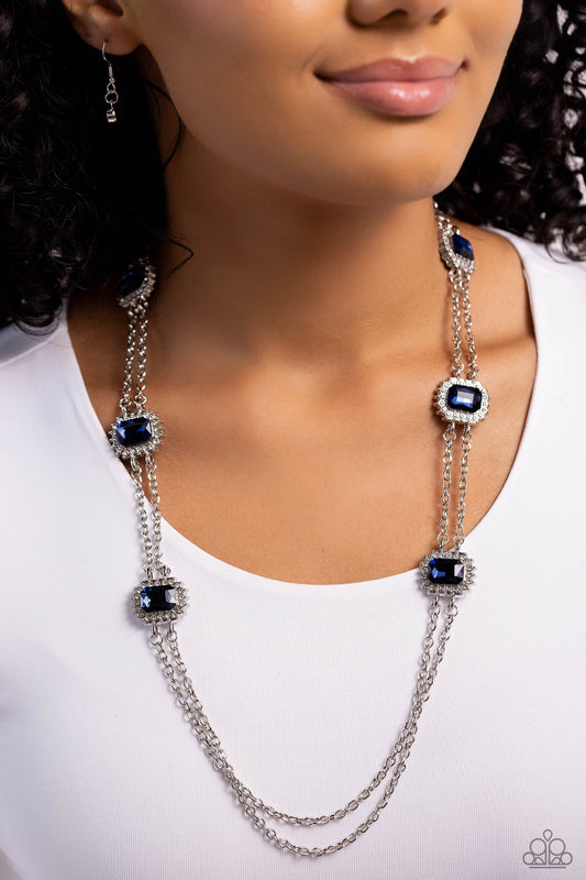 Pocketful of Sunshine Blue Rhinestone Necklace - Paparazzi Accessories