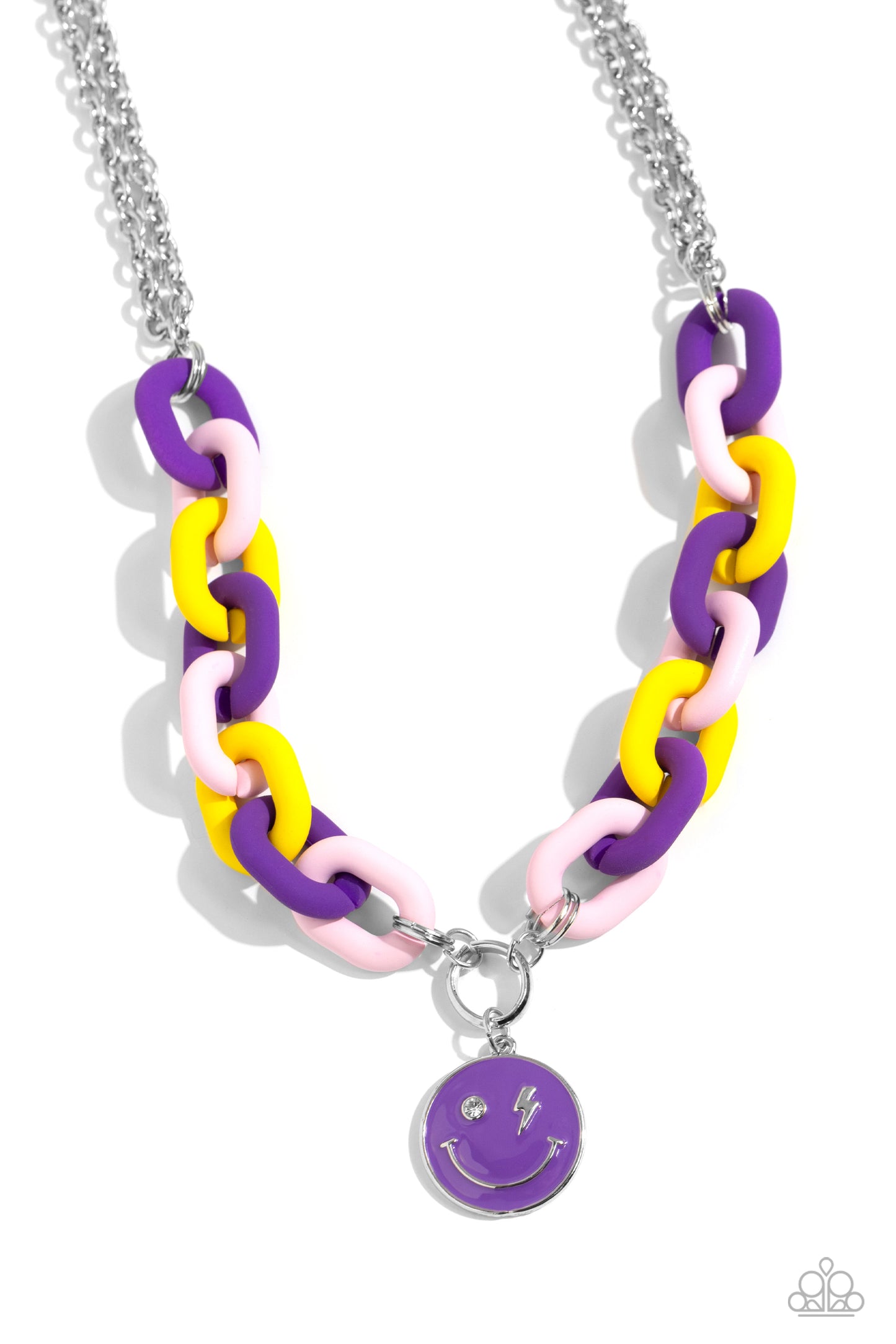 Speed SMILE Purple Necklace & Bracelet Set - Paparazzi Accessories