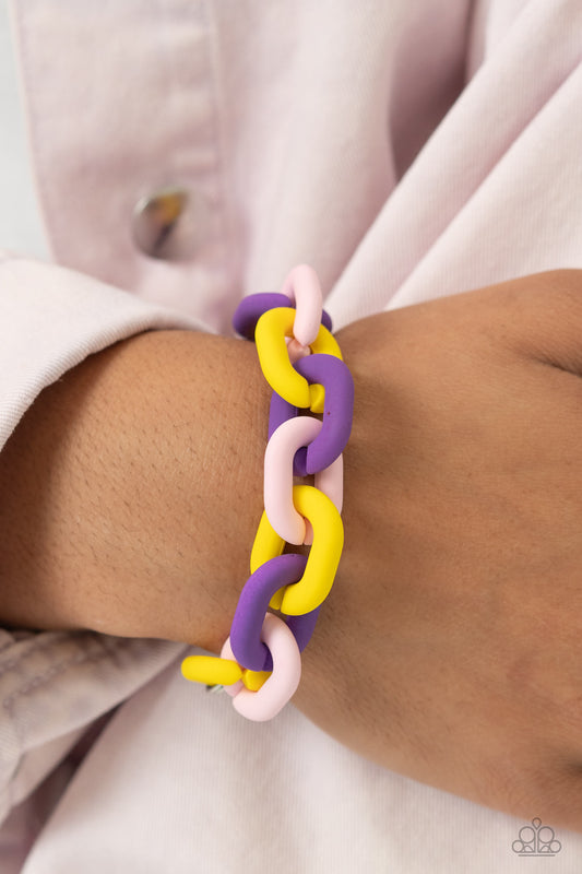 Go the Extra SMILE Purple Bracelet - Paparazzi Accessories