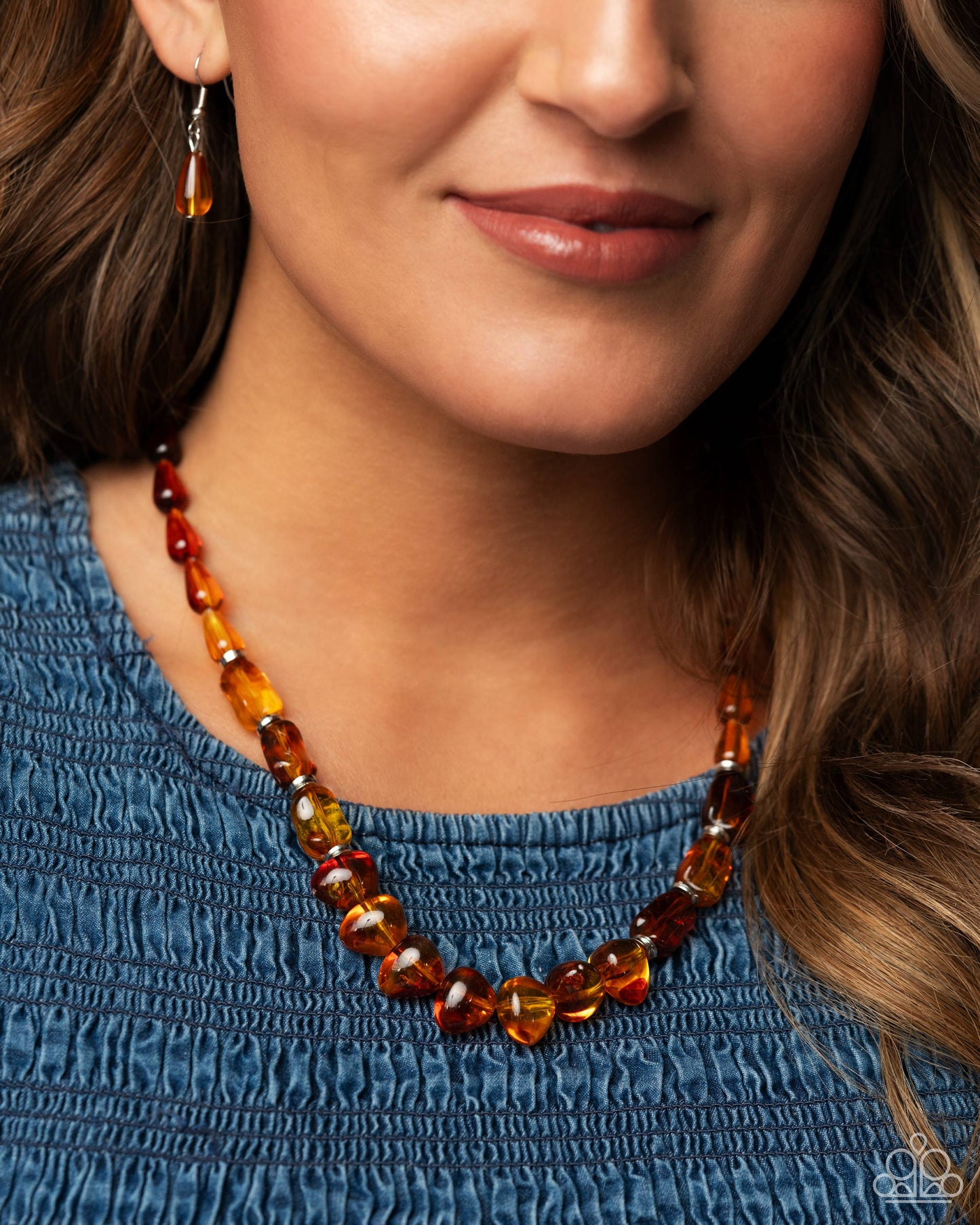GLASSY Getaway Brown Necklace & Bracelet Set - Paparazzi Accessories