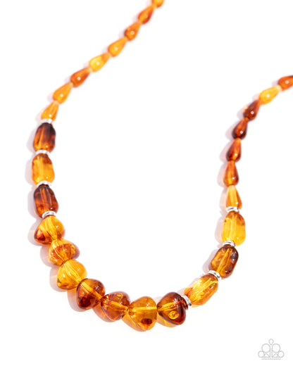 GLASSY Getaway Brown Necklace & Bracelet Set - Paparazzi Accessories