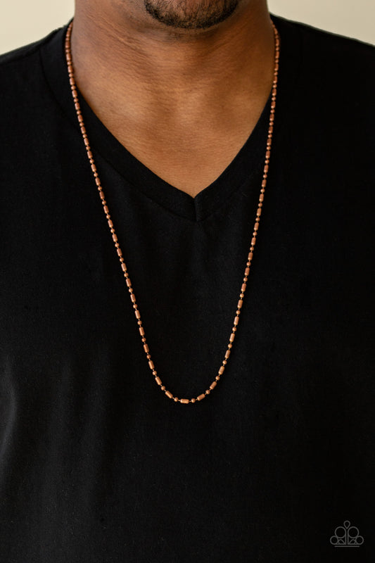 Covert Operation Copper Urban Necklace - Paparazzi Accessories - jazzy-jewels-gems