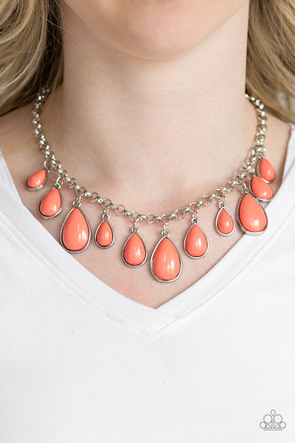 Jaw-Dropping Diva Orange Necklace - Paparazzi Accessories