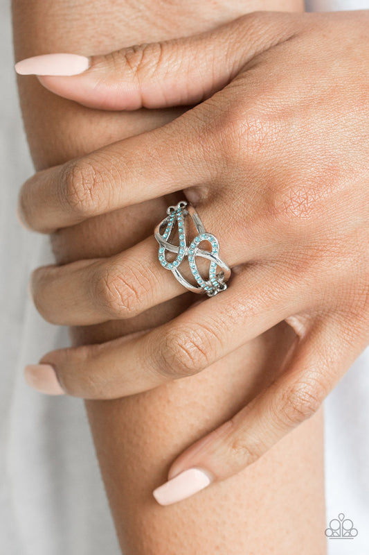 More Or FLAWLESS Blue Ring - Paparazzi Accessories