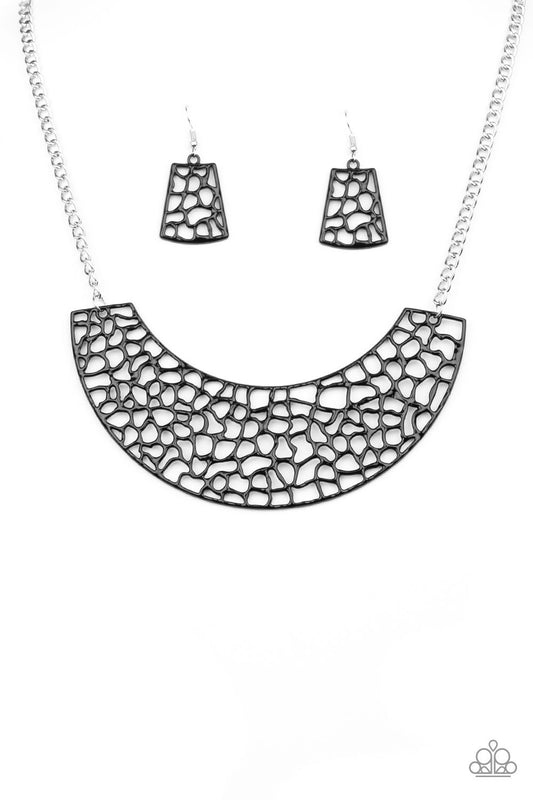 Powerful Prowl Black Necklace - Paparazzi Accessories