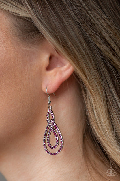 Sassy Sophistication Purple Earring - Paparazzi Accessories