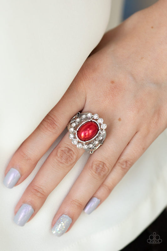 Sugar-Coated Splendor Red Ring - Paparazzi Accessories - jazzy-jewels-gems