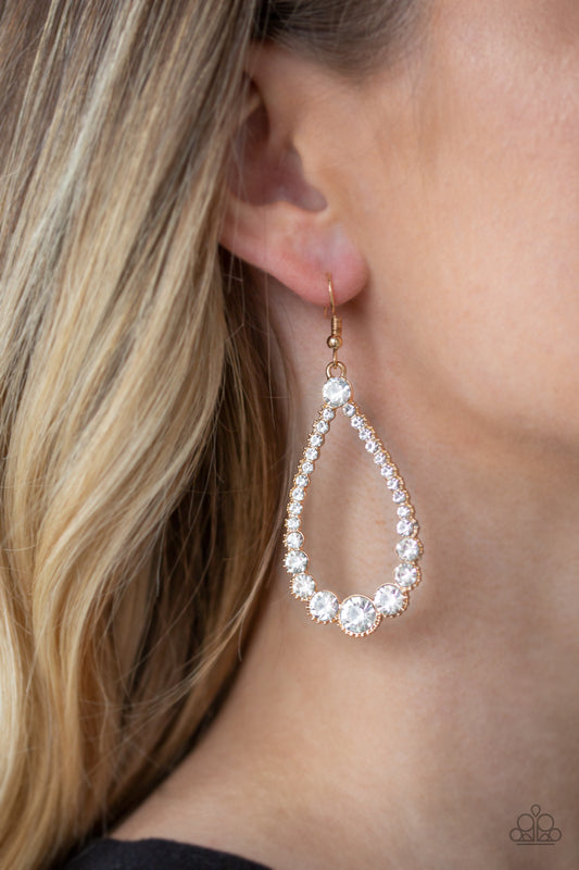 Token Twinkle Gold Earring - Paparazzi Accessories