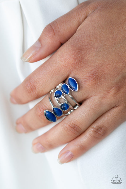 Wraparound Radiance Blue Cat's Eye Ring - Paparazzi Accessories