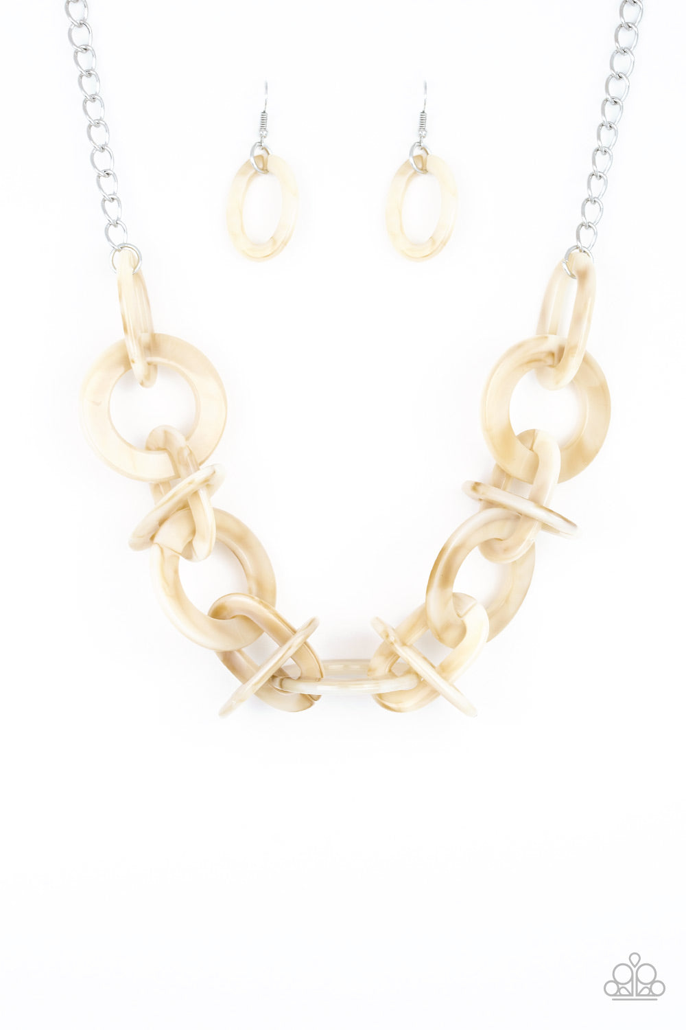 Chromatic Charm Brown Acrylic Necklace - Paparazzi Accessories - jazzy-jewels-gems